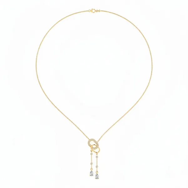 Ravishing Channel Diamond Necklace - Laboratory-Grown Diamond Necklace
