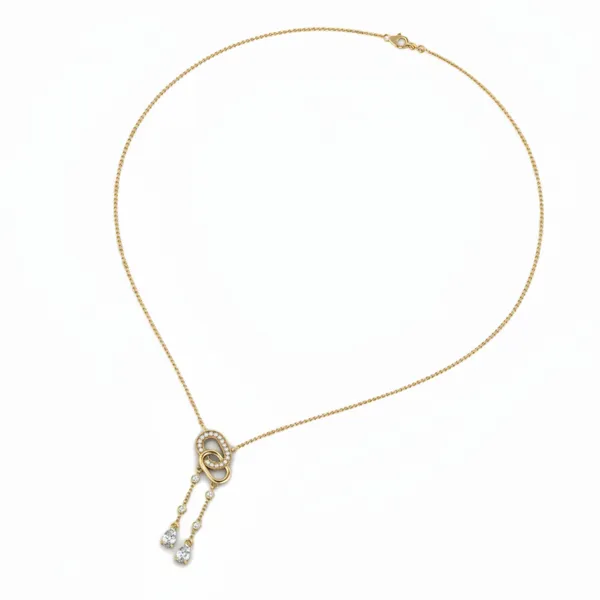 Ravishing Channel Diamond Necklace - View 3