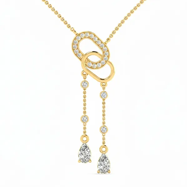 Ravishing Channel Diamond Necklace - View 4