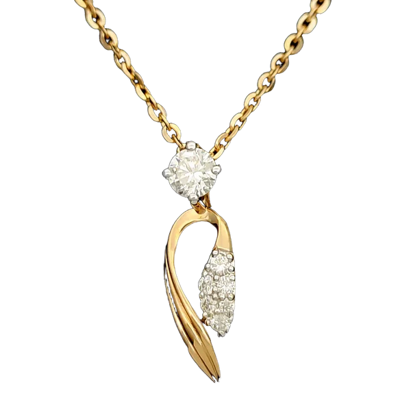 Opulent Dawn Diamond Pendant with Chain - Laboratory-Grown Diamond Pendant with Chain