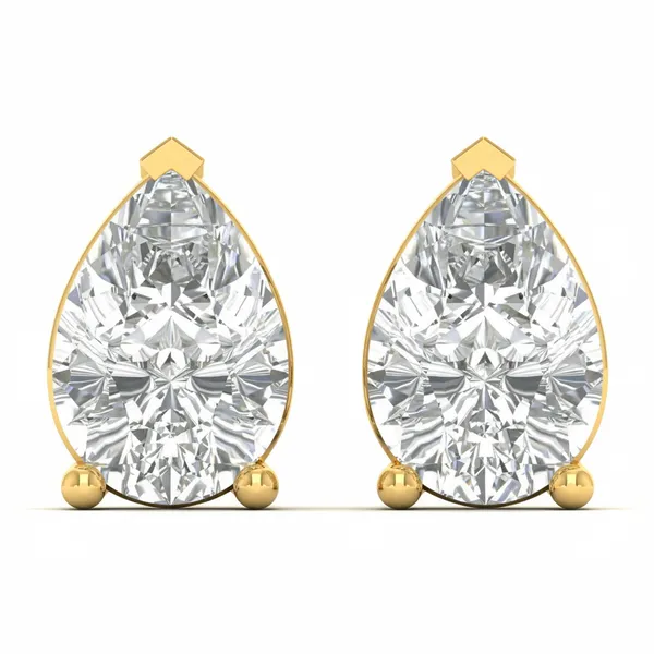 Primavera Magnolia Solitaire Studs - Laboratory-Grown Diamond Earrings
