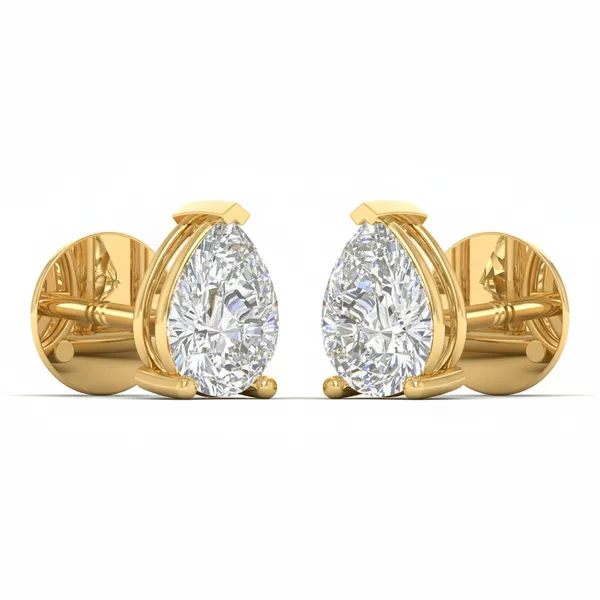 Primavera Magnolia Solitaire Studs - View 2