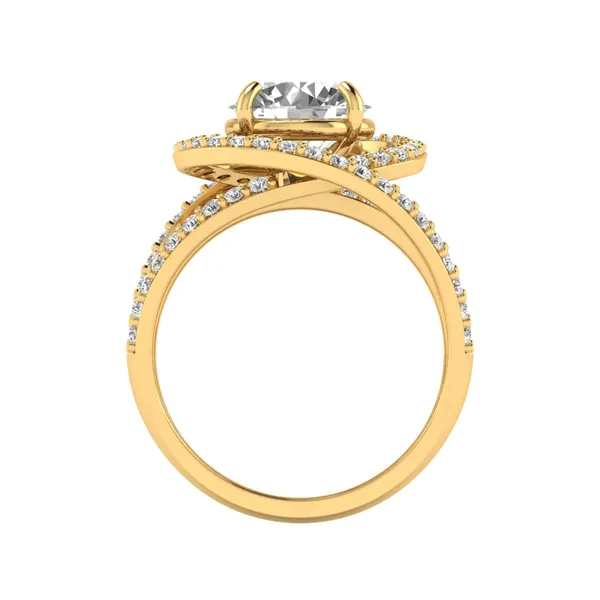 Gleaming Filigree Diamond Ring - View 3