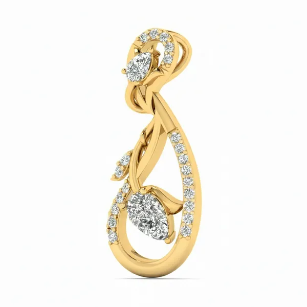 Imperial Layered Diamond Pendant - View 2