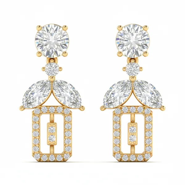 Lavinia Dangle Earrings - Laboratory-Grown Diamond Earrings