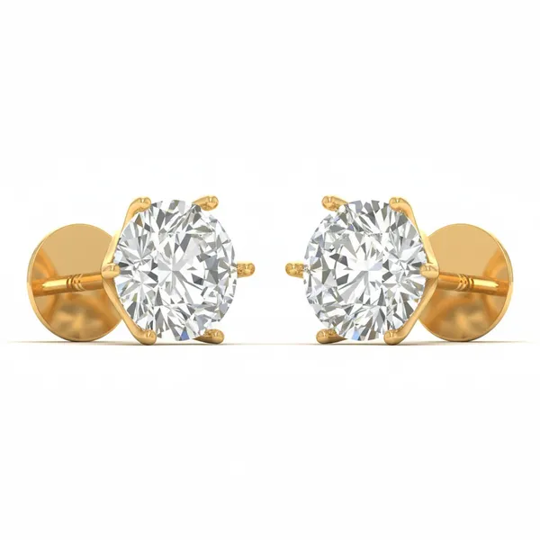 Novella Solitaire Studs - View 2