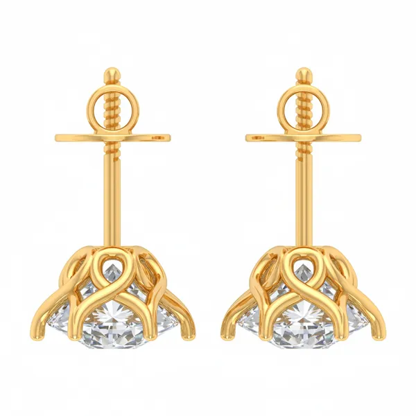 Novella Solitaire Studs - View 4