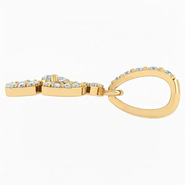 Sparkling Halo Diamond Pendant - View 3