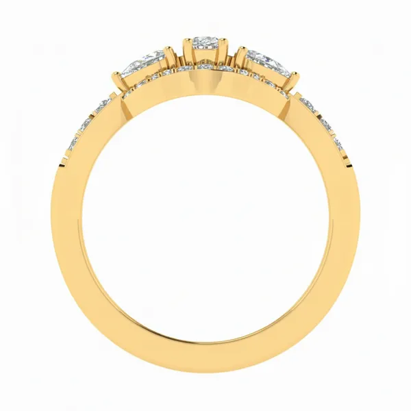 Elegant Signet Diamond Ring - View 3