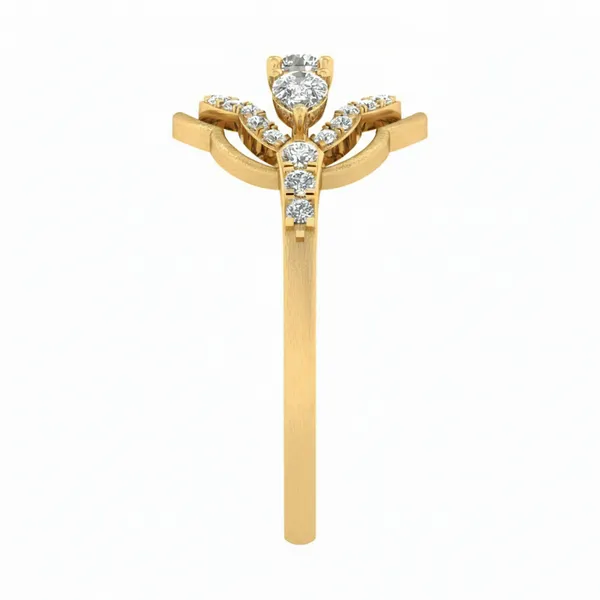 Elegant Signet Diamond Ring - View 4