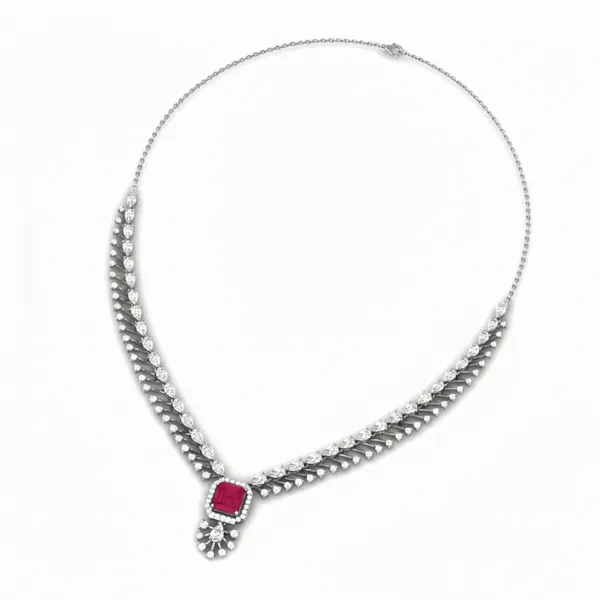 Alluring Twilight Diamond Necklace - View 3