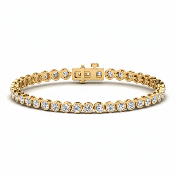 Exquisite Curb Diamond Bracelet - Laboratory-Grown Diamond Ladies Bracelet