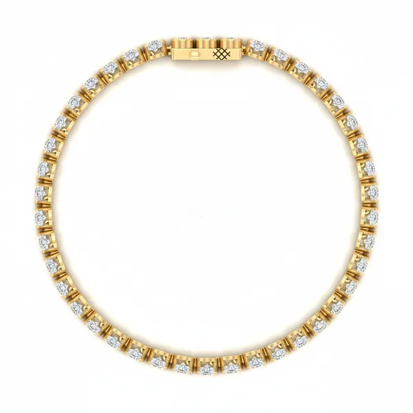 Exquisite Curb Diamond Bracelet - View 3