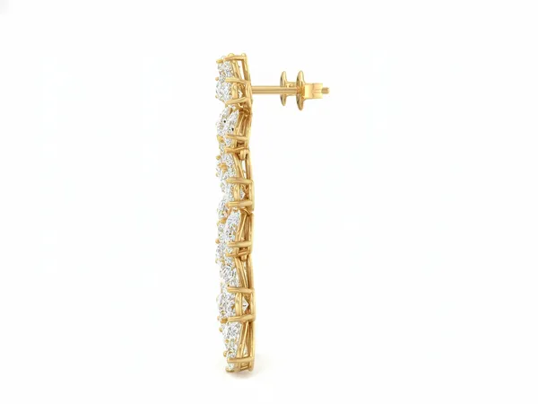 Ultravioletta Ribbon Linear Drop Earrings - View 3