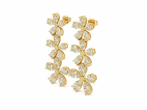 Ultravioletta Ribbon Linear Drop Earrings - View 4