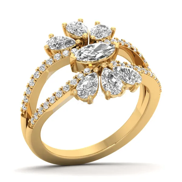 Ravishing Three-Stone Diamond Ring - Laboratory-Grown Diamond Ladies Ring