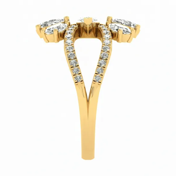 Ravishing Three-Stone Diamond Ring - View 4