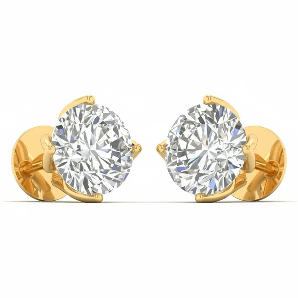 Evadne Waterfall Solitaire Studs - View 2