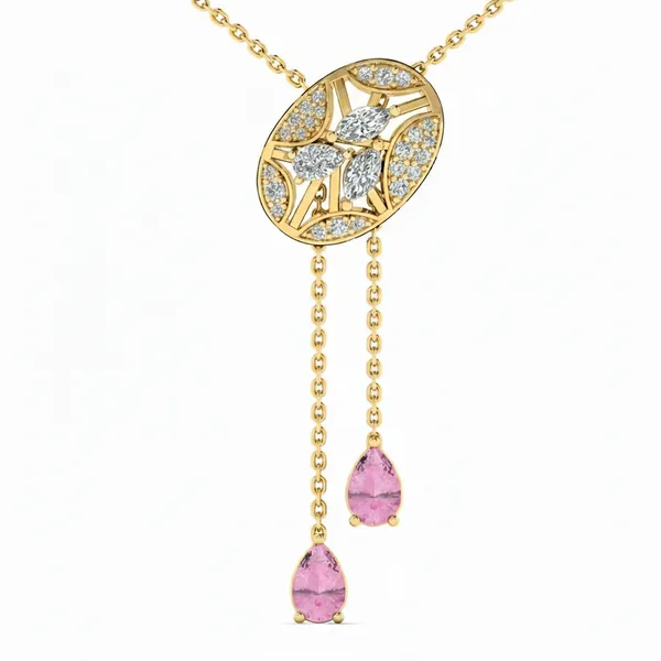 Exquisite Princess Diamond Necklace - View 4