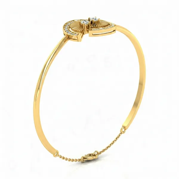 Dazzling Ornate Diamond Bangle - View 2