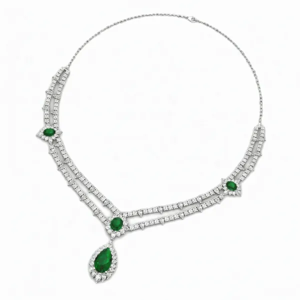 Elegant Bezel Diamond Necklace - View 3