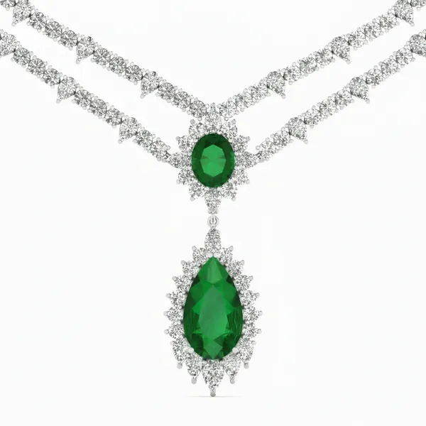 Elegant Bezel Diamond Necklace - View 4