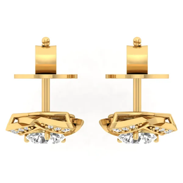 Zarina Twist Swing Earrings - View 4