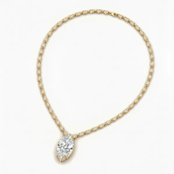 Exquisite Accent Diamond Necklace - View 3