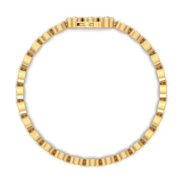 Polished Halo Diamond Bracelet - View 3