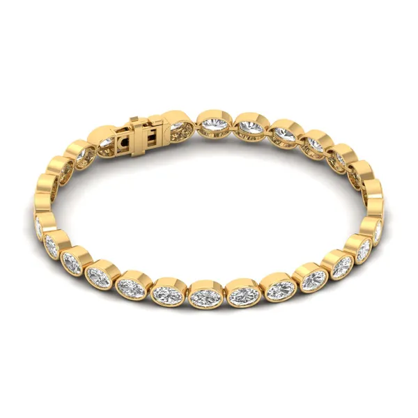 Polished Halo Diamond Bracelet - View 4