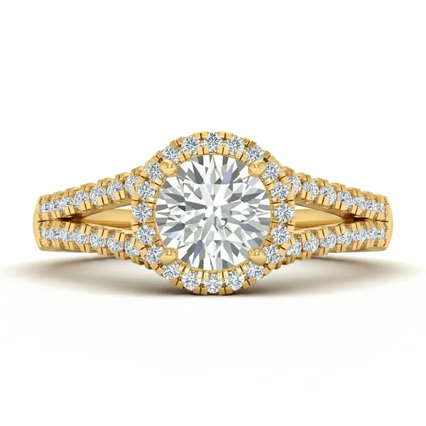 Golden Blossom Diamond Ring - View 2