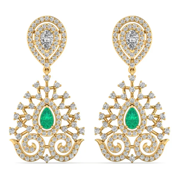 Lairesse Honeycomb Chandelier Earrings - Laboratory-Grown Diamond Earrings