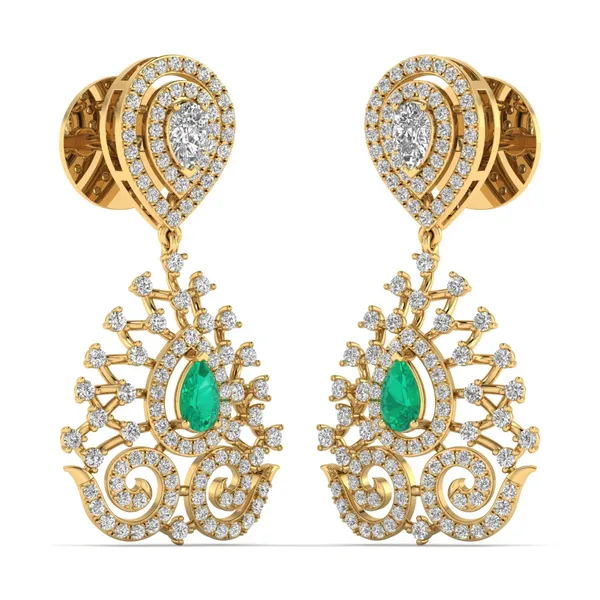 Lairesse Honeycomb Chandelier Earrings - View 2
