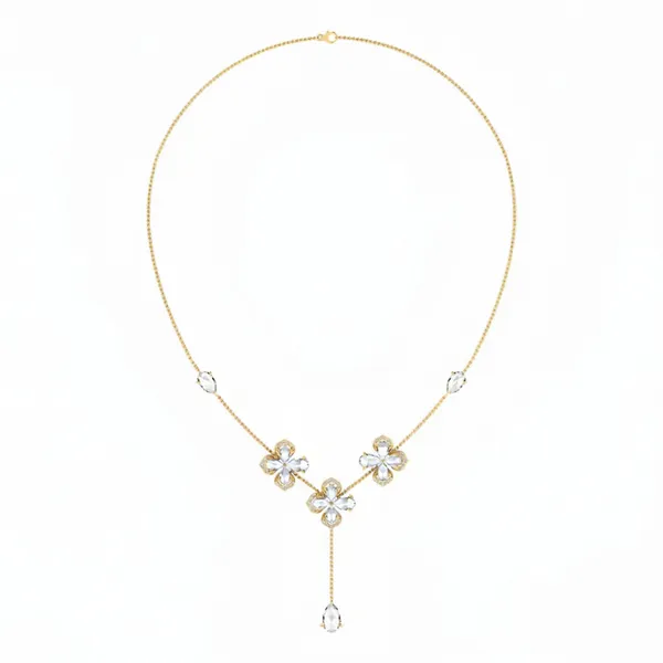 Regal Art Deco Diamond Necklace - Laboratory-Grown Diamond Necklace