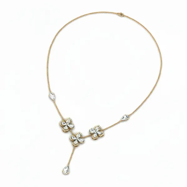 Regal Art Deco Diamond Necklace - View 3