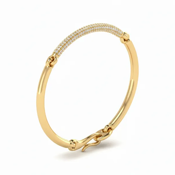 Bespoke Brilliance Diamond Bangle - View 2
