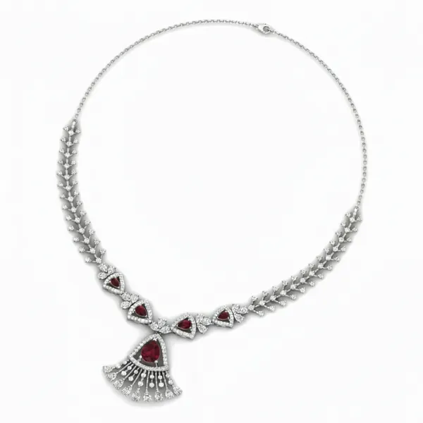 Glamorous Collar Diamond Necklace - View 3