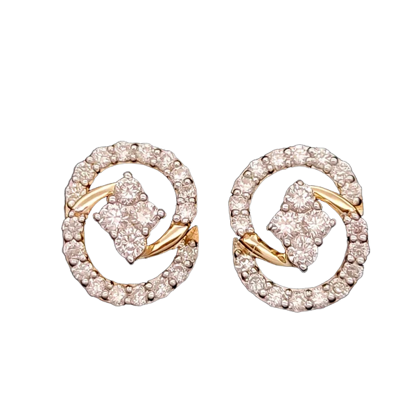 Radiant Blossom Diamond Earrings - Laboratory-Grown Diamond Earrings
