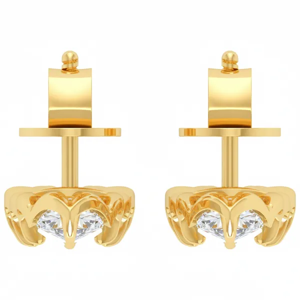Favrile Scrollwork Sparkle Studs - View 4