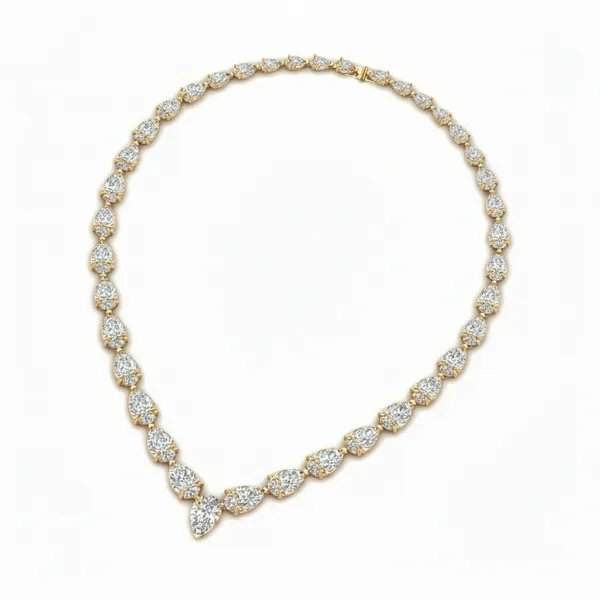 Exquisite Lariat Diamond Necklace - View 3