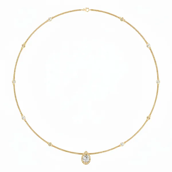 Pristine Radiance Diamond Necklace - Laboratory-Grown Diamond Necklace