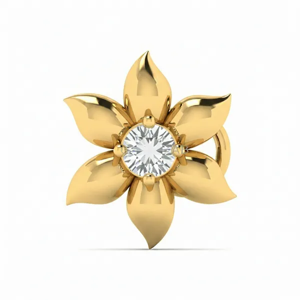 Opulent Solitaire Diamond Nosepin - Laboratory-Grown Diamond Nose Pin