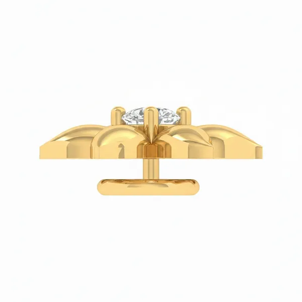 Opulent Solitaire Diamond Nosepin - View 3
