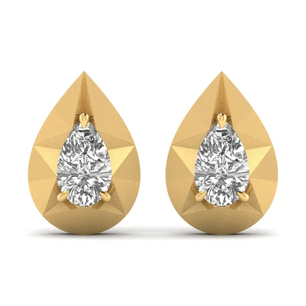 The Lysandra Dewdrop Single Diamond Studs - Laboratory-Grown Diamond Stud Earrings
