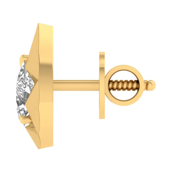 The Lysandra Dewdrop Single Diamond Studs - View 3