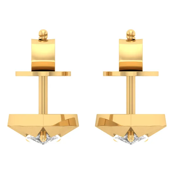 The Lysandra Dewdrop Single Diamond Studs - View 4
