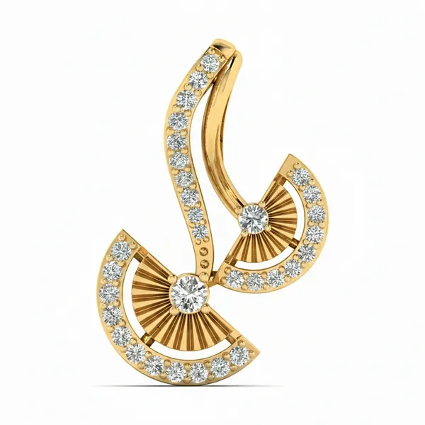 Graceful Layered Diamond Pendant - Laboratory-Grown Diamond Pendant