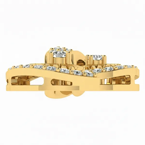 Graceful Layered Diamond Pendant - View 4