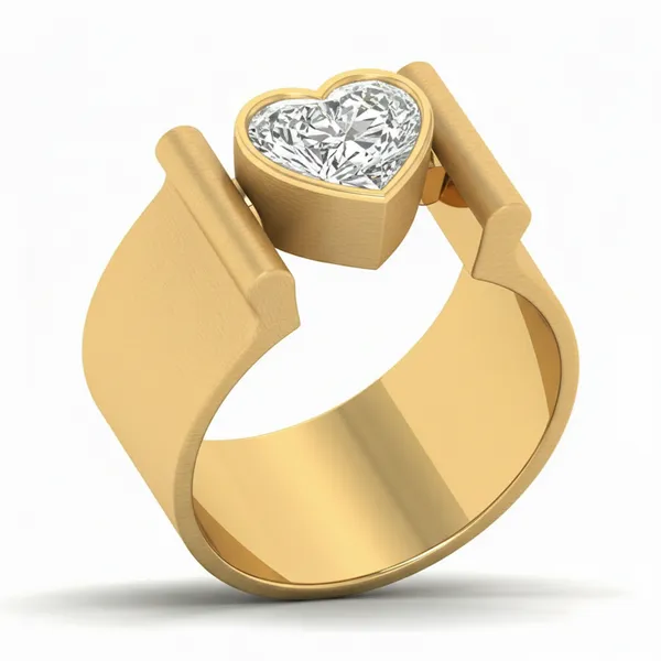 Captivating Lattice Diamond Ring - Laboratory-Grown Diamond Ladies Ring