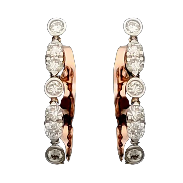 Majestic Meadow Diamond Bali Earrings - Laboratory-Grown Diamond Bali Earrings